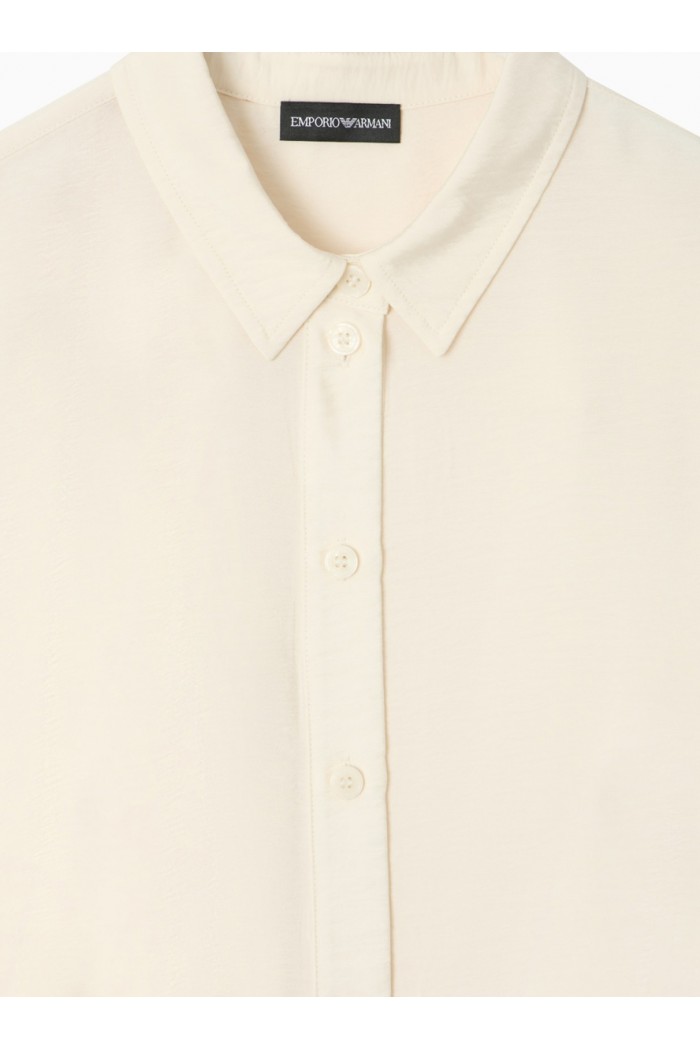 Two-piece-effect technical rayon dress