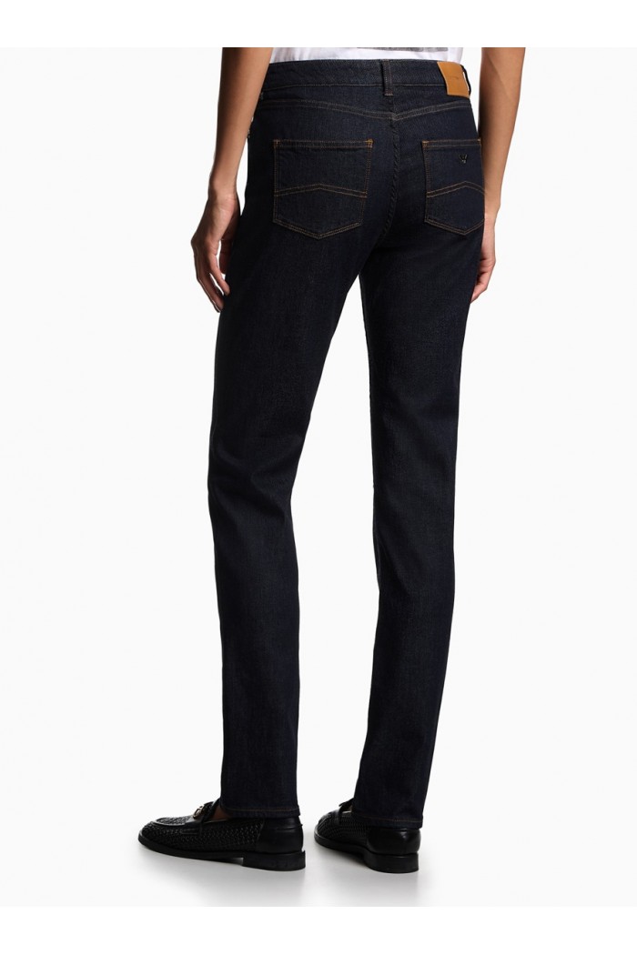 J18 high-rise skinny-leg jeans in comfort mercerised denim