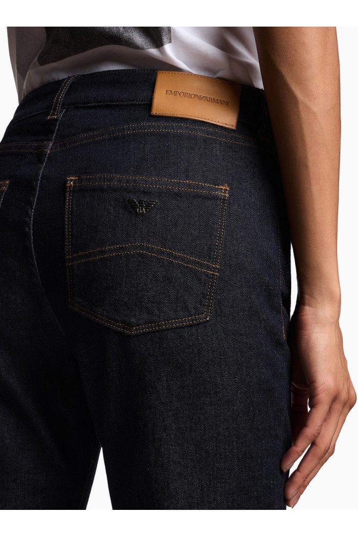 J18 high-rise skinny-leg jeans in comfort mercerised denim