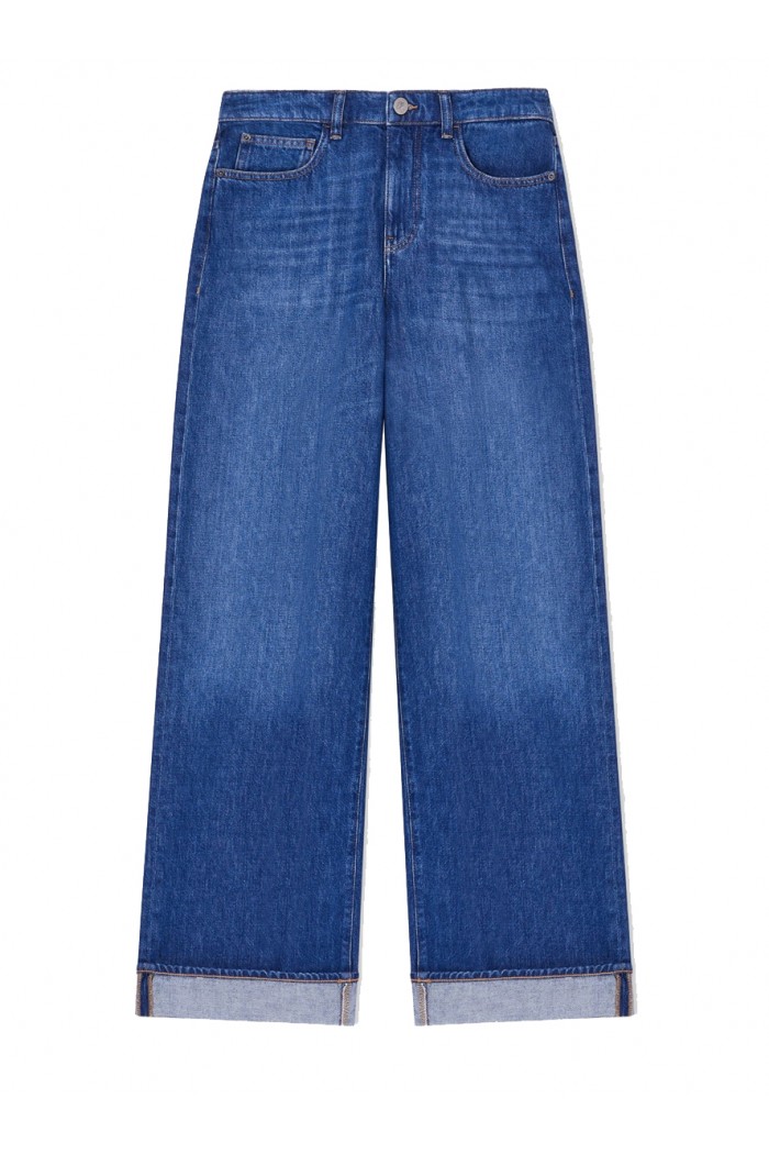 J8B relaxed-fit jeans in used look Lyocell-blend denim