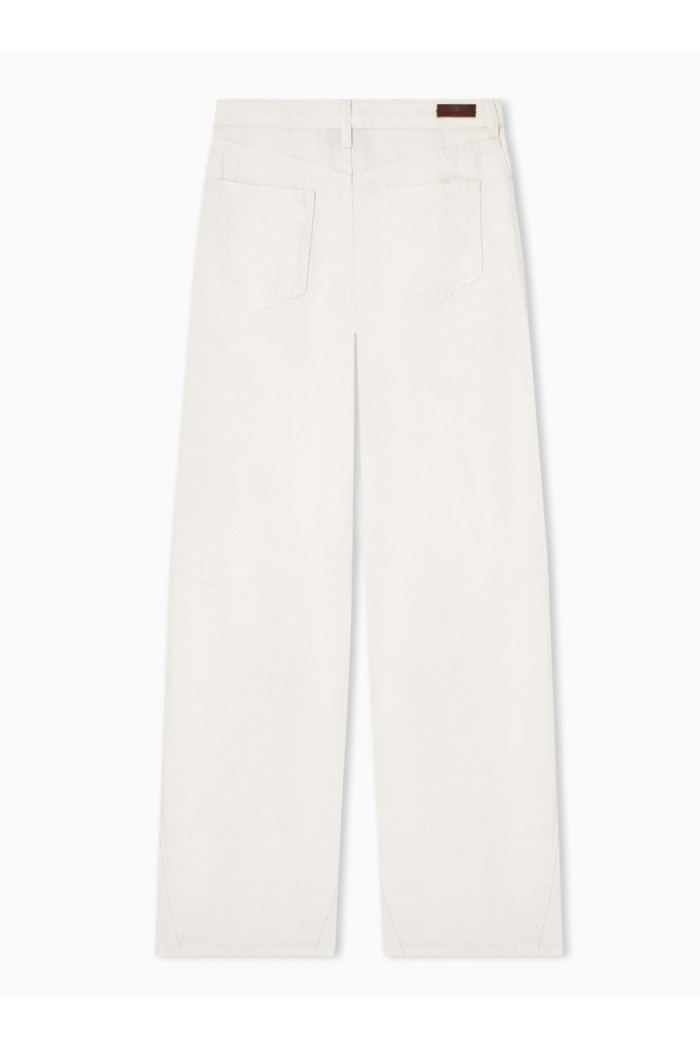 J3F garment-dyed linen and Lyocell trousers