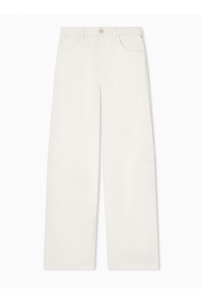 J3F garment-dyed linen and Lyocell trousers