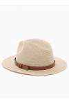 Woven raffia fedora hat