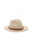 Woven raffia fedora hat