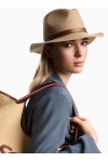 Woven raffia fedora hat