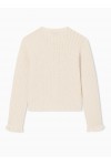 Check-effect knit jacket