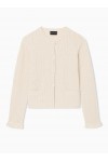 Check-effect knit jacket