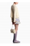 Check-effect knit jacket