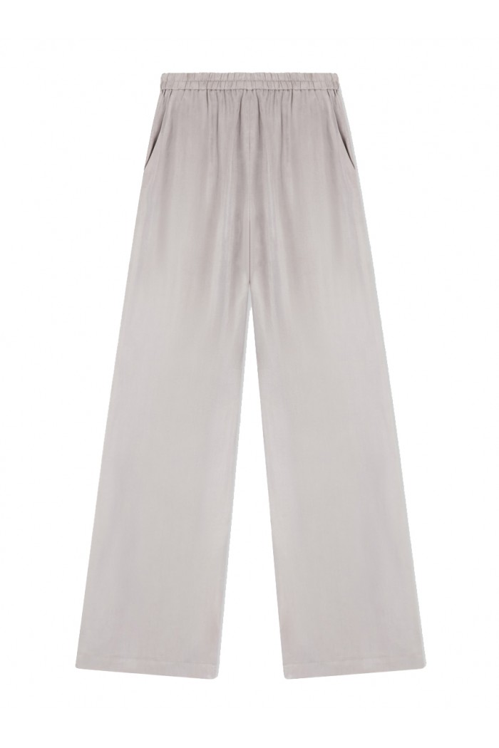 Elasticated-waist trousers in flowing washed Lyocell