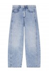J3I relaxed-fit jeans in vintage look denim with eagle stencil