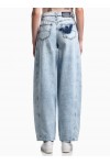 J3I relaxed-fit jeans in vintage look denim with eagle stencil