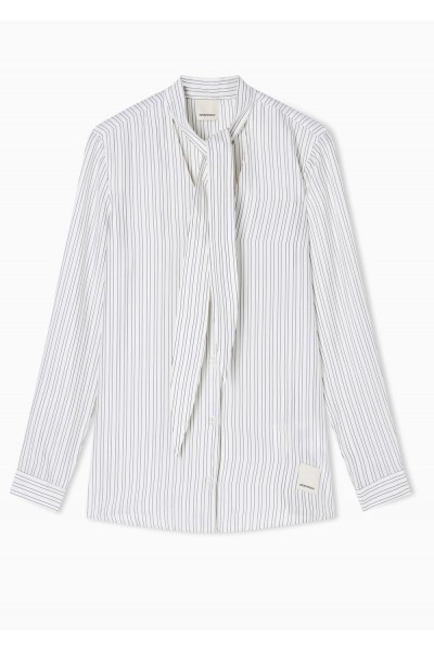 Eagle Club cupro-blend foulard collar shirt