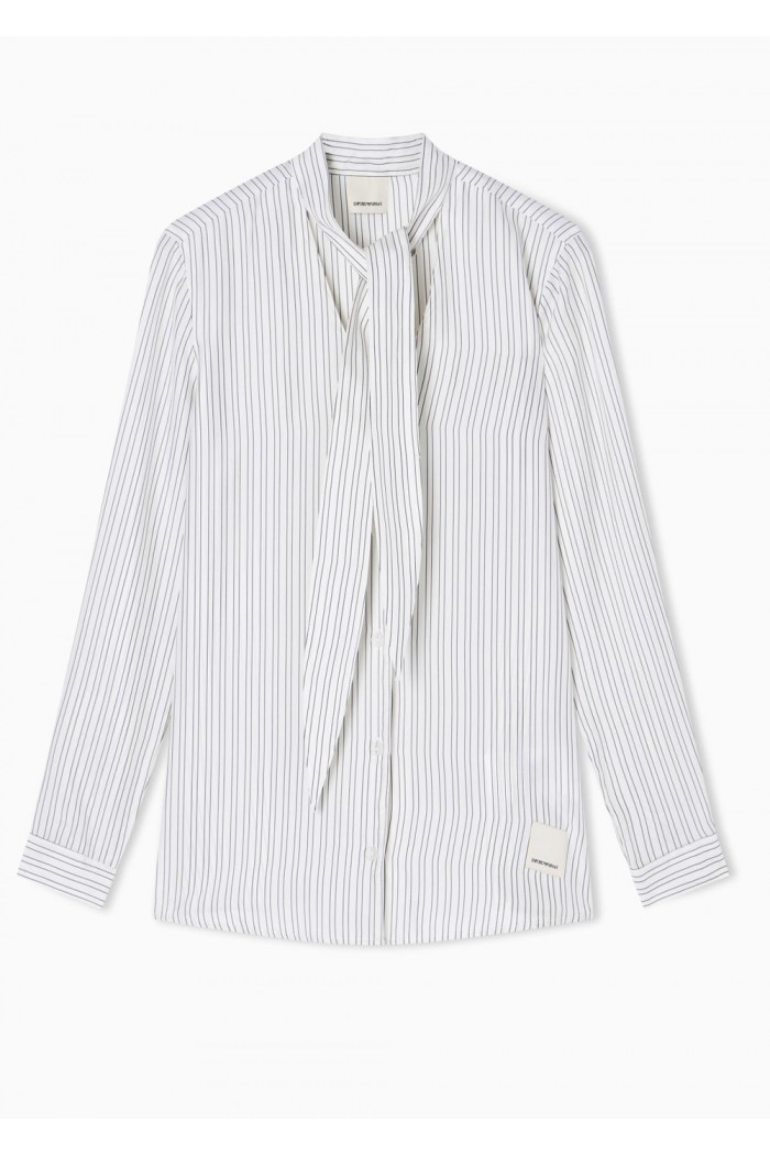 Eagle Club cupro-blend foulard collar shirt