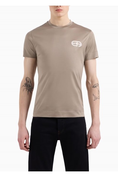 LYOCELL JERSEY T-SHIRT WITH EA LOGO