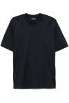 Lyocell-blend jersey T-shirt with all-over micro eagle embroidery