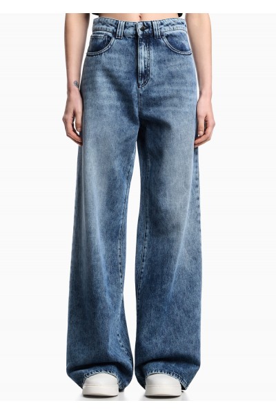 J14 high-rise wide-leg vintage-look denim jeans