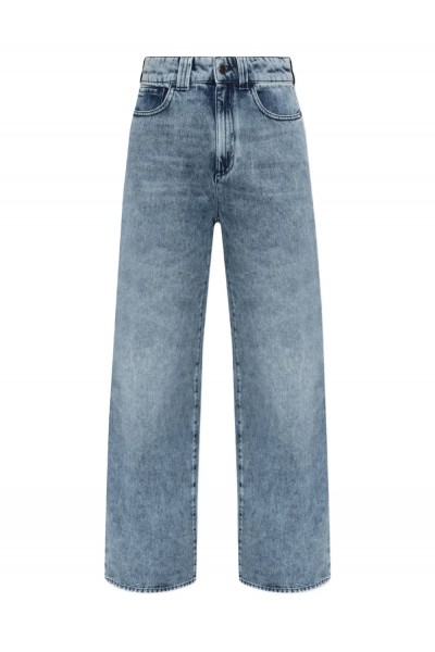 J14 high-rise wide-leg vintage-look denim jeans